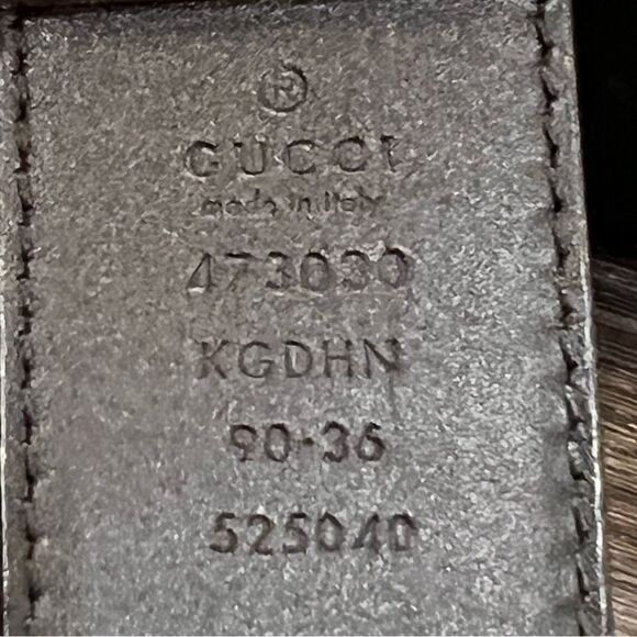 Gucci Silver Buckle Monogram Belt - Picture 5 of 7